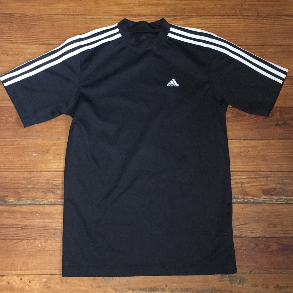 Adidas 3 Stripes Black Tee